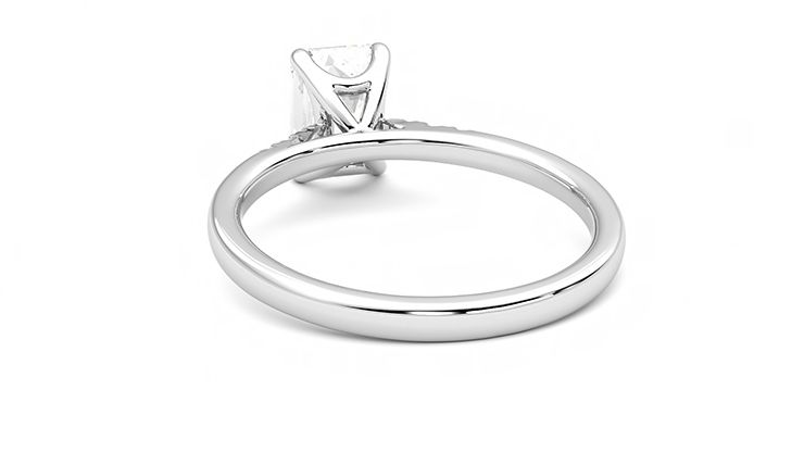 Taylor & Hart Lissome Emerald Engagement Ring 360 degree image 16