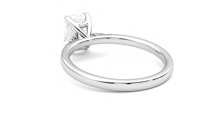 Taylor & Hart Lissome Emerald Engagement Ring 360 degree image 17