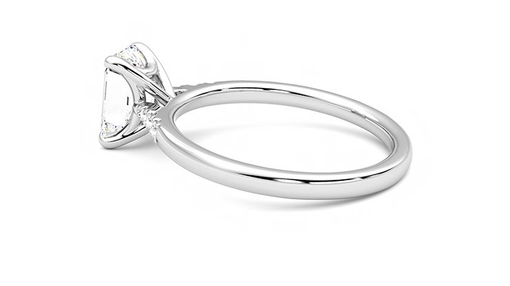 Taylor & Hart Lissome Emerald Engagement Ring 360 degree image 19