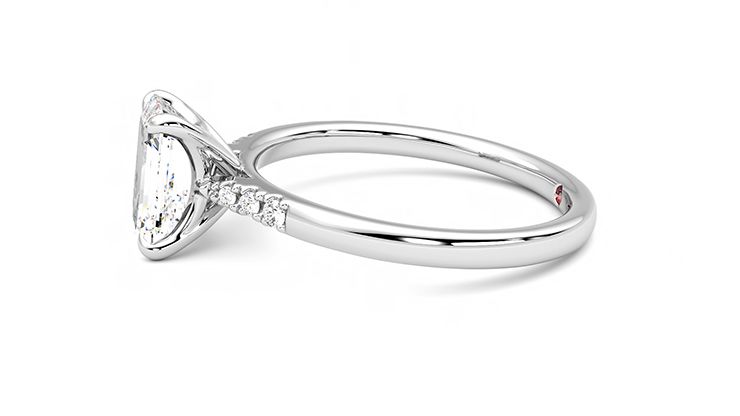 Taylor & Hart Lissome Emerald Engagement Ring 360 degree image 21