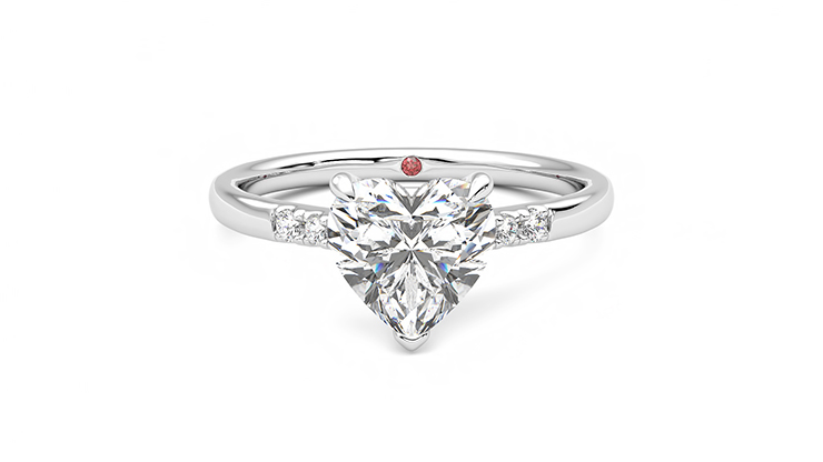 Taylor & Hart Lissome Heart Engagement Ring 360 degree image 0