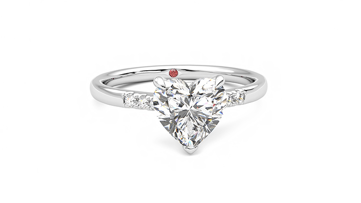 Taylor & Hart Lissome Heart Engagement Ring 360 degree image 2