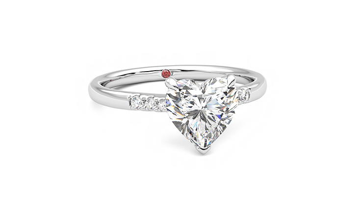 Taylor & Hart Lissome Heart Engagement Ring 360 degree image 3