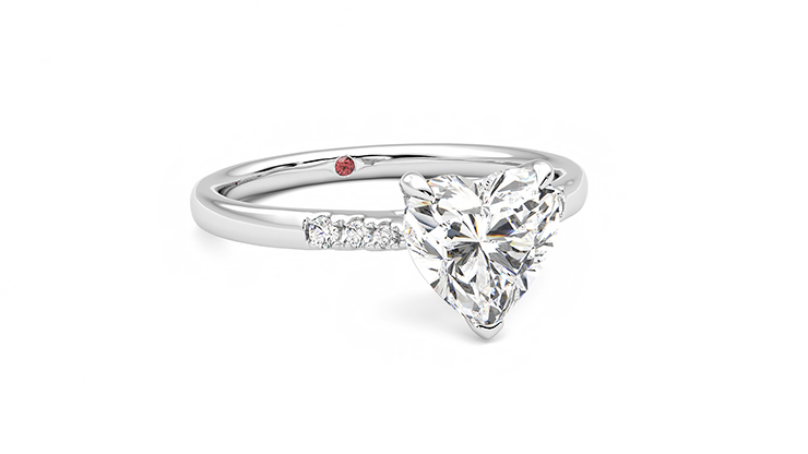 Taylor & Hart Lissome Heart Engagement Ring 360 degree image 4