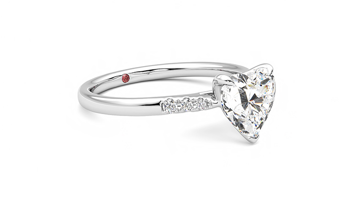 Taylor & Hart Lissome Heart Engagement Ring 360 degree image 6