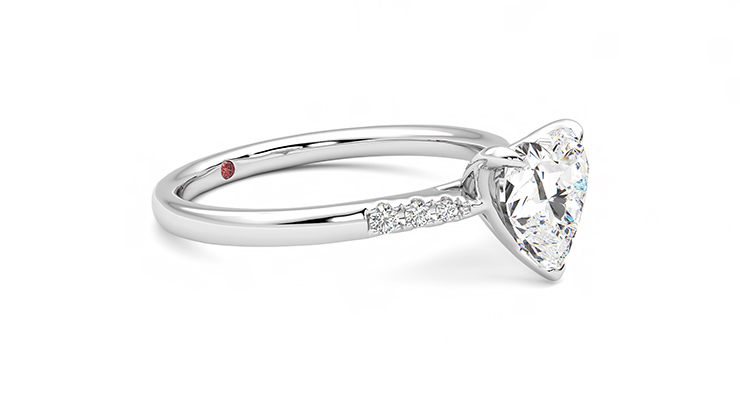 Taylor & Hart Lissome Heart Engagement Ring 360 degree image 7