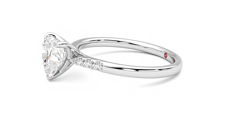 Taylor & Hart Lissome Heart Engagement Ring 360 degree image 22
