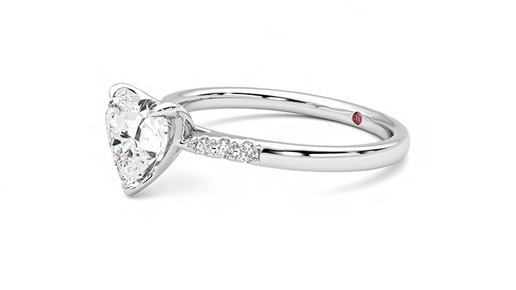 Taylor & Hart Lissome Heart Engagement Ring 360 degree image 23