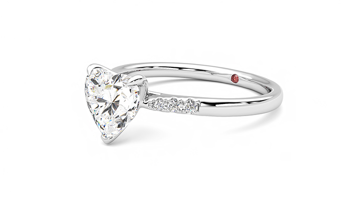 Taylor & Hart Lissome Heart Engagement Ring 360 degree image 24
