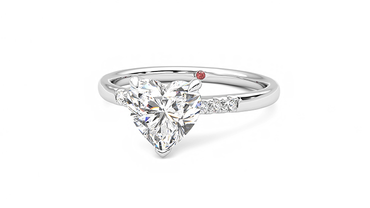 Taylor & Hart Lissome Heart Engagement Ring 360 degree image 27