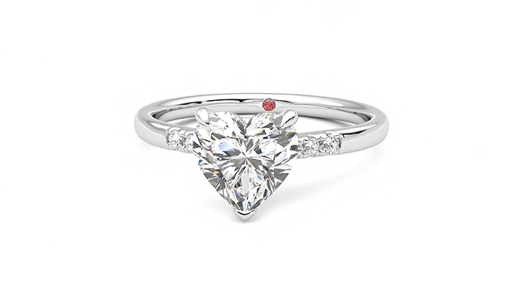 Taylor & Hart Lissome Heart Engagement Ring 360 degree image 28