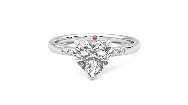 Taylor & Hart Lissome Heart Engagement Ring 360 degree image 29