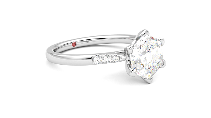 Taylor & Hart Lissome Hexagonal Engagement Ring 360 degree image 6