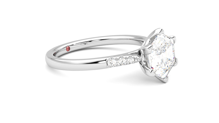 Taylor & Hart Lissome Hexagonal Engagement Ring 360 degree image 7