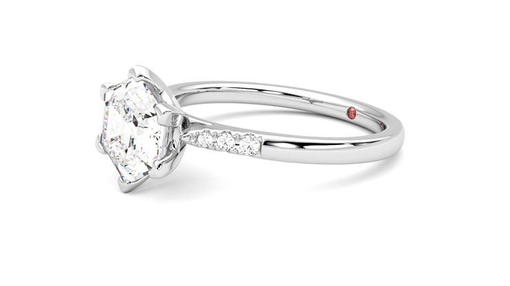 Taylor & Hart Lissome Hexagonal Engagement Ring 360 degree image 23