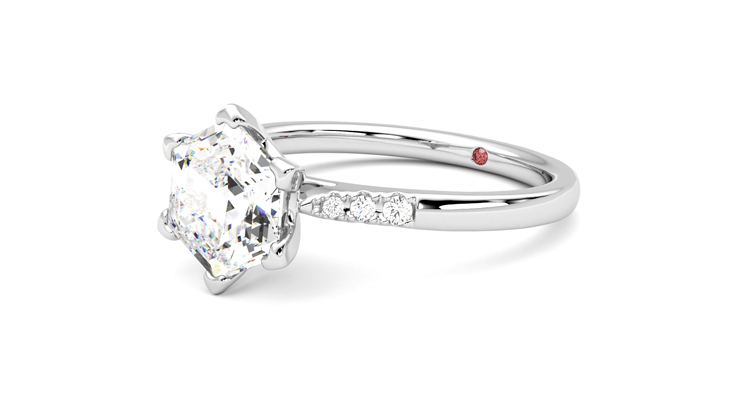 Taylor & Hart Lissome Hexagonal Engagement Ring 360 degree image 24
