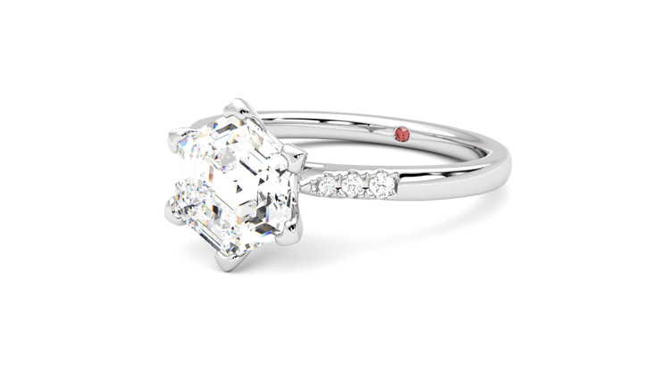 Taylor & Hart Lissome Hexagonal Engagement Ring 360 degree image 25