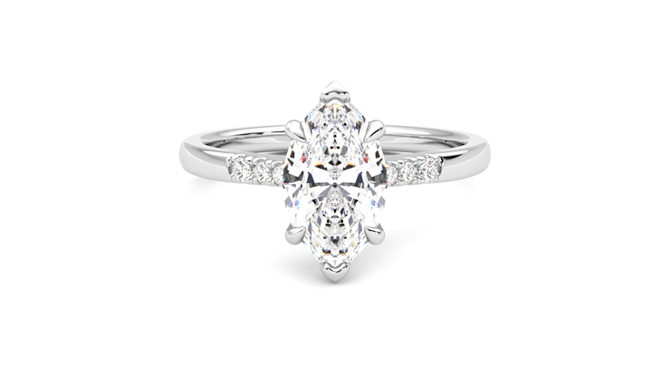 Taylor & Hart Lissome Marquise Engagement Ring 360 degree image 0