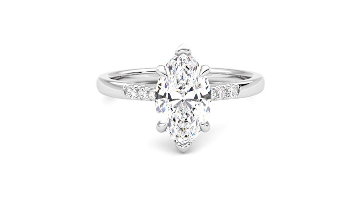 Taylor & Hart Lissome Marquise Engagement Ring 360 degree image 1