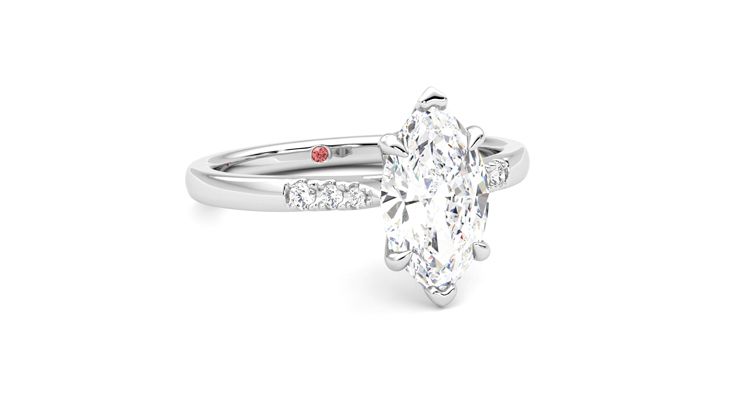 Taylor & Hart Lissome Marquise Engagement Ring 360 degree image 4