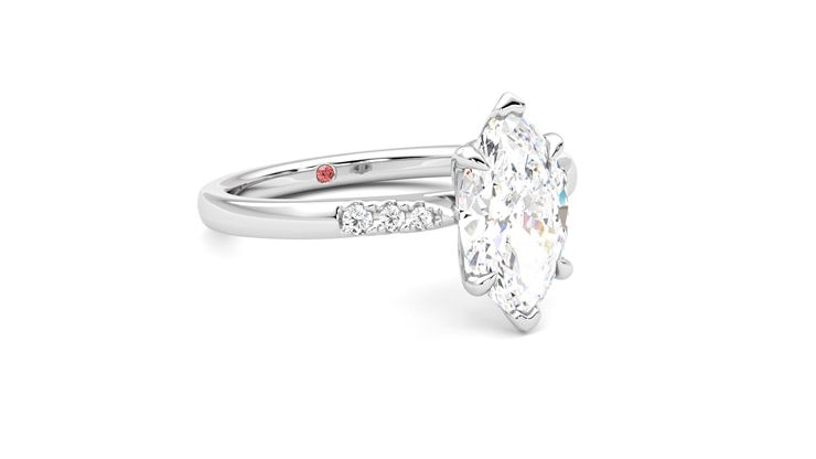 Taylor & Hart Lissome Marquise Engagement Ring 360 degree image 5