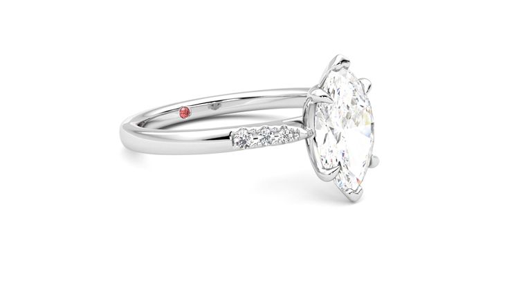 Taylor & Hart Lissome Marquise Engagement Ring 360 degree image 6