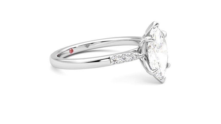 Taylor & Hart Lissome Marquise Engagement Ring 360 degree image 7