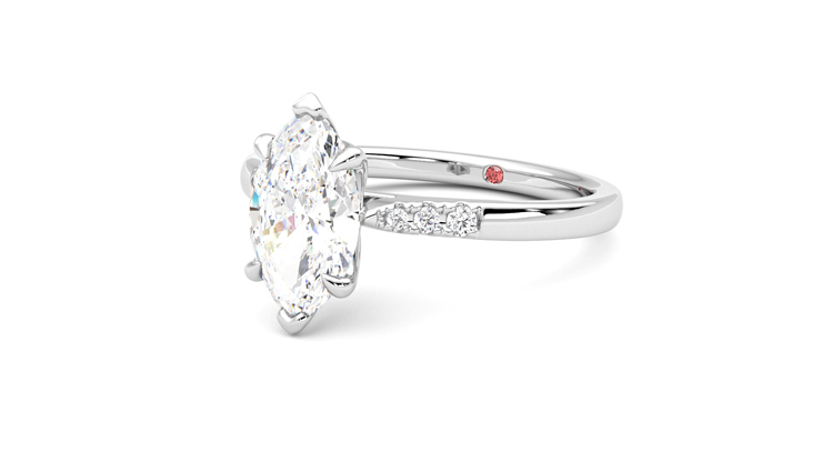 Taylor & Hart Lissome Marquise Engagement Ring 360 degree image 25