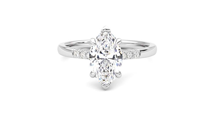 Taylor & Hart Lissome Marquise Engagement Ring 360 degree image 29