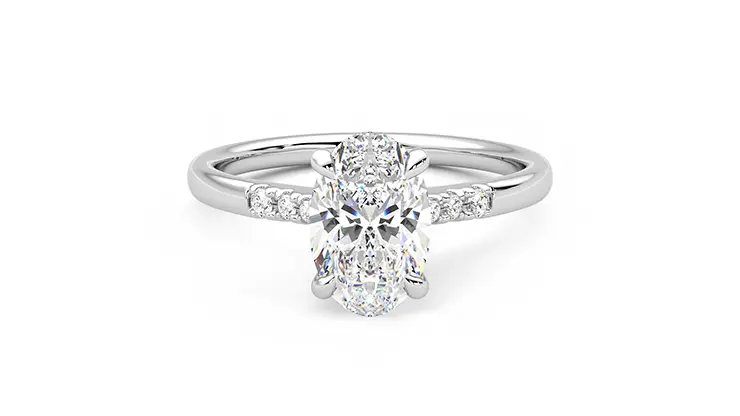 Taylor & Hart Lissome Oval Engagement Ring 360 detail 01