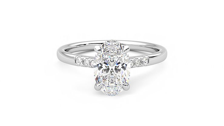 Taylor & Hart Lissome Oval Engagement Ring 360 degree image 0
