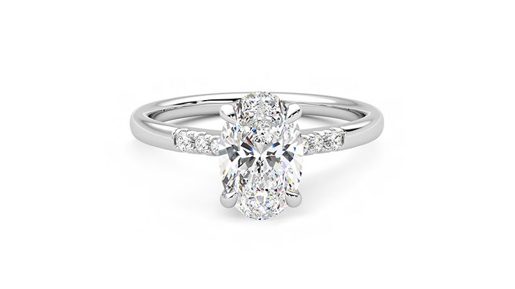 Taylor & Hart Lissome Oval Engagement Ring 360 degree image 1