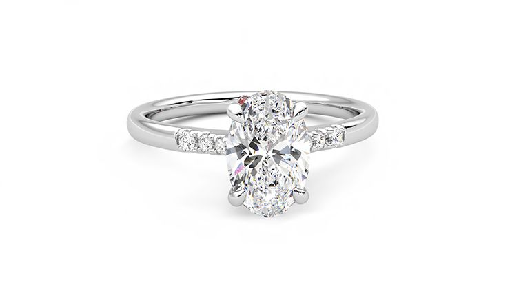 Taylor & Hart Lissome Oval Engagement Ring 360 degree image 2