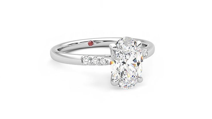 Taylor & Hart Lissome Oval Engagement Ring 360 degree image 4