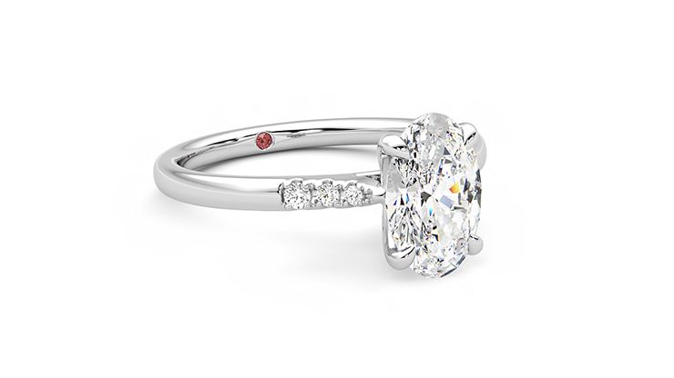 Taylor & Hart Lissome Oval Engagement Ring 360 degree image 5