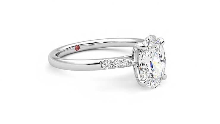 Taylor & Hart Lissome Oval Engagement Ring 360 degree image 6