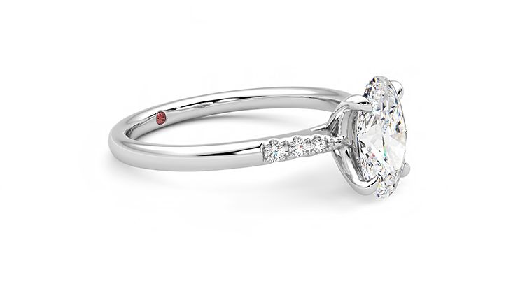 Taylor & Hart Lissome Oval Engagement Ring 360 degree image 7