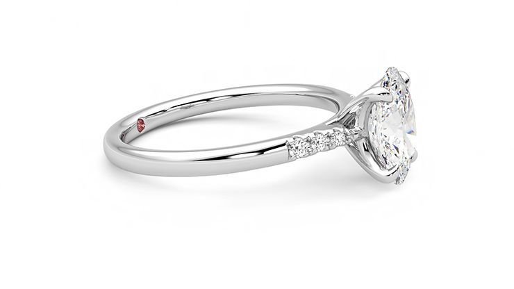 Taylor & Hart Lissome Oval Engagement Ring 360 degree image 8