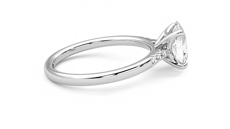 Taylor & Hart Lissome Oval Engagement Ring 360 degree image 10