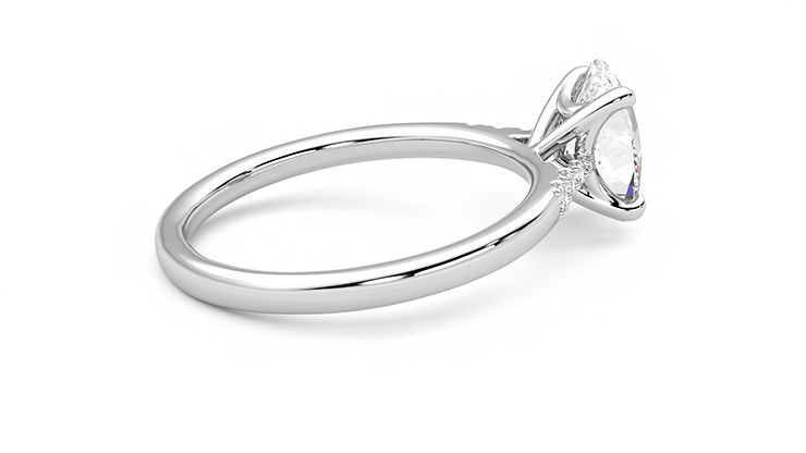 Taylor & Hart Lissome Oval Engagement Ring 360 degree image 11