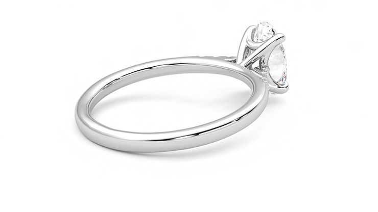 Taylor & Hart Lissome Oval Engagement Ring 360 degree image 12
