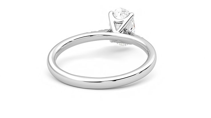 Taylor & Hart Lissome Oval Engagement Ring 360 degree image 14
