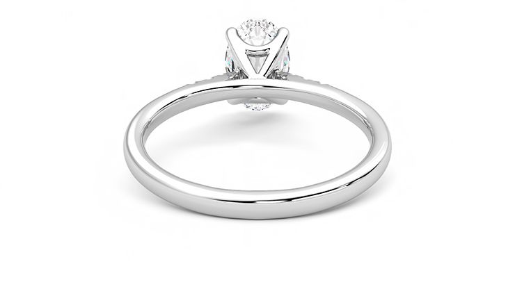 Taylor & Hart Lissome Oval Engagement Ring 360 degree image 15