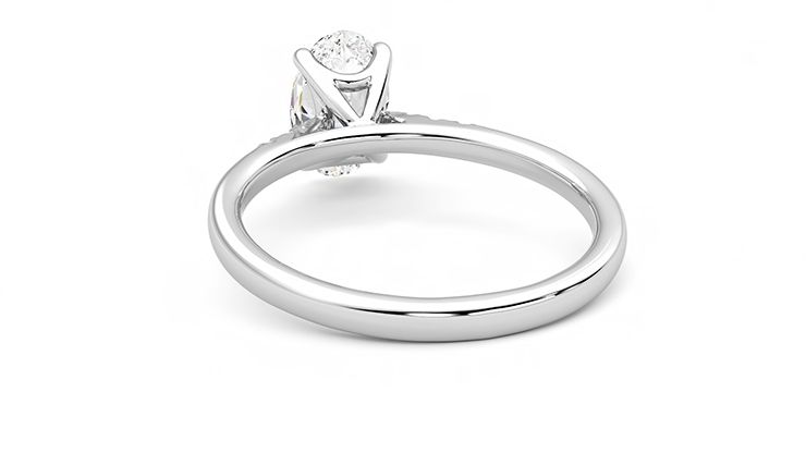 Taylor & Hart Lissome Oval Engagement Ring 360 degree image 16