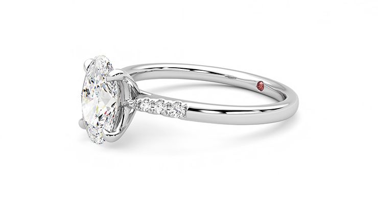 Taylor & Hart Lissome Oval Engagement Ring 360 degree image 23
