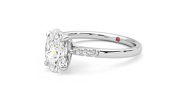 Taylor & Hart Lissome Oval Engagement Ring 360 degree image 24