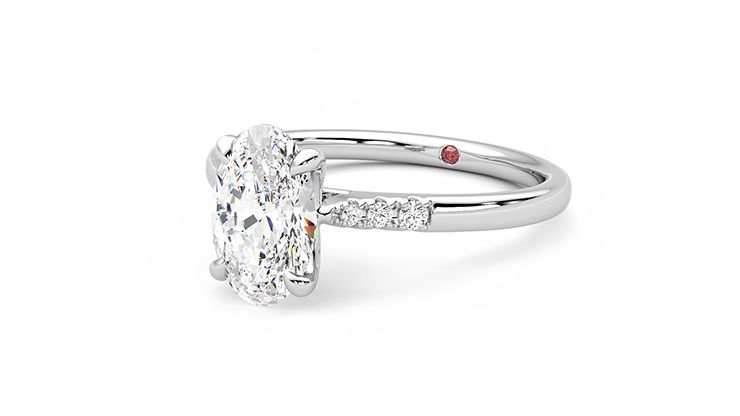 Taylor & Hart Lissome Oval Engagement Ring 360 degree image 25