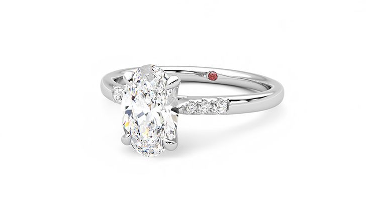 Taylor & Hart Lissome Oval Engagement Ring 360 degree image 26