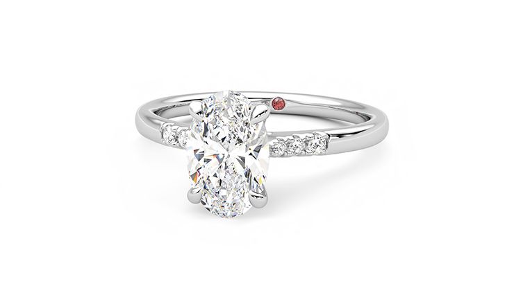 Taylor & Hart Lissome Oval Engagement Ring 360 degree image 27