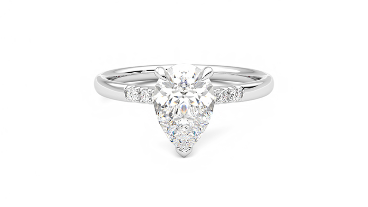 Taylor & Hart Lissome Pear Engagement Ring 360 detail 01